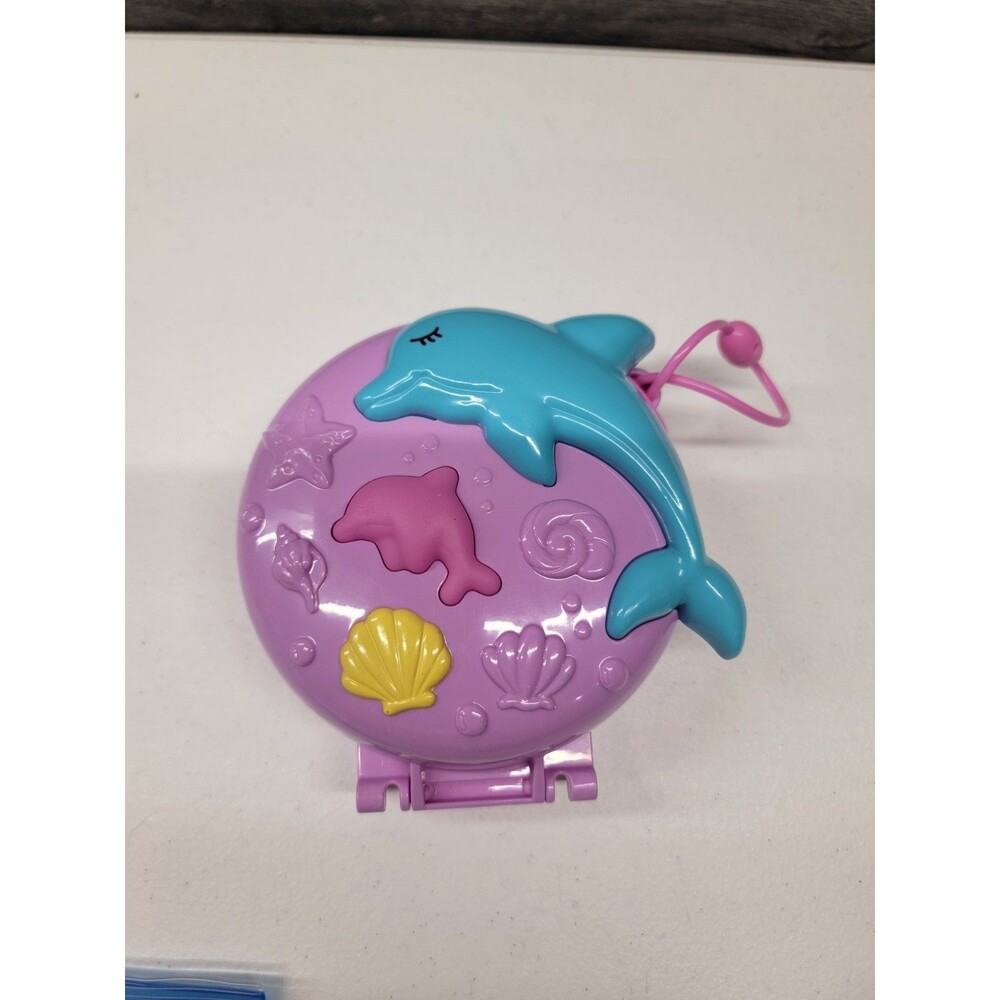 Polly Pocket Dolphin Beach Compact Playset With Some Accessories